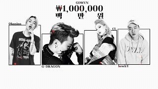 [Vietsub | ] ₩1,000,000 (백만원) - G-Dragon, CL, BewhY & Okasian Resimi