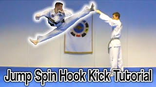 Taekwondo Jump Spin Hook Kick Tutorial