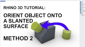 Rhino 3D Tutorial: Orient Object on a Slope Surface (Method 2)
