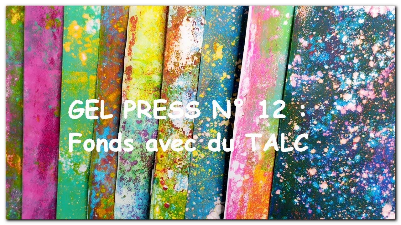 GEL PRESS N° 12 : Fonds avec du TALC 1/2 #background #acrylique #gelpress #talc #babypowder
