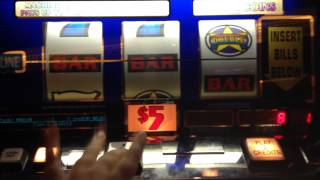 LIVE PLAY $5.00 Dollar Double Red White And Blue Slot Machine