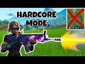 Winning A Game Of Fortnite On HARDCORE MODE!