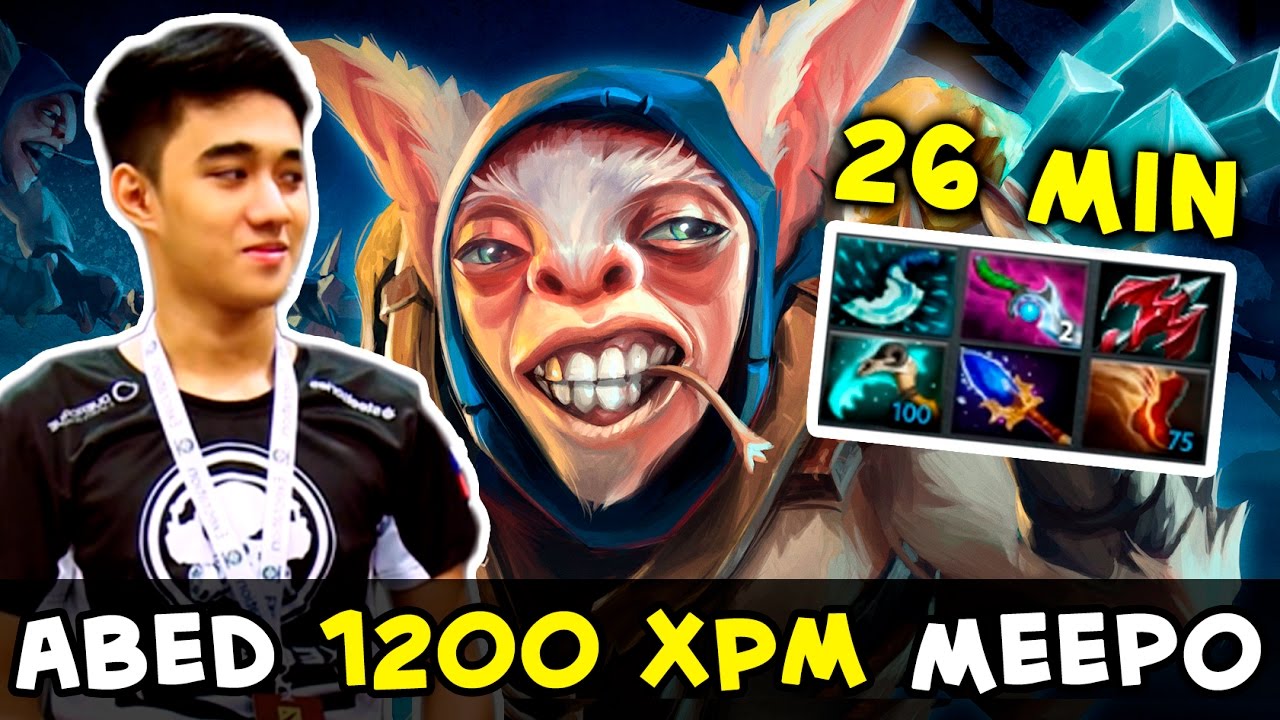 Abed 1200 Xpm Meepo Vs 5 Counter Pick Heroes Youtube