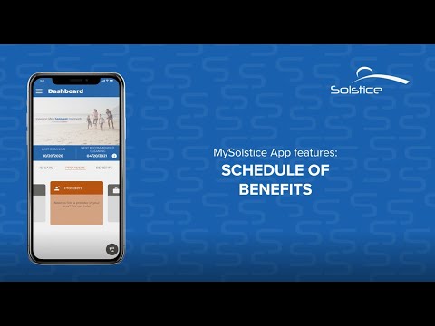 MySolstice App Schedule of Benefits Feature