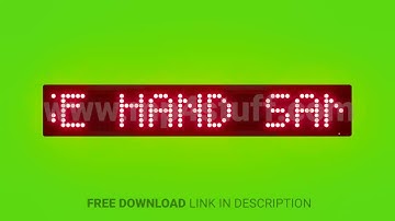 Use Hand Sanitizer Regularly Scrolling Red Dot Matrix LED Text Animation on Green Screen Seamless Lo