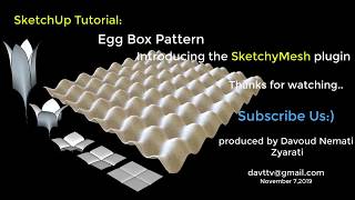 SketchUp Tutorial : Egg Box Pattern by Sketchy Mesh plugin
