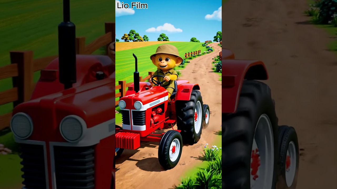 Cute Monkey Harvests Chicken Eggs 🐵🥚  Funny Farm Short  Viral 3D Cartoon