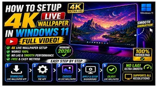 How to Setup 4K Live Wallpaper in Windows 11 | Full Guide (2026) | FREE & Easy screenshot 4