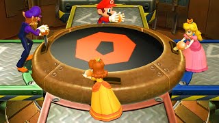 Mario Party 9 Boss Rush - Peach Vs Daisy Vs Waluigi Vs Mario| Cartoonsmee