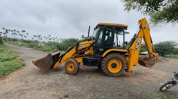 JCB 3DX Front Bucket loaded in soil the tractor | jcb video