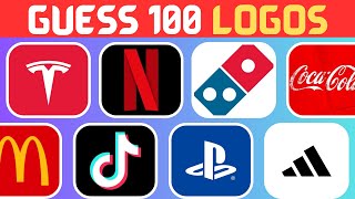 Guess the Logo in 5 Seconds | 100 Famous Logos | Logo Quiz 2024