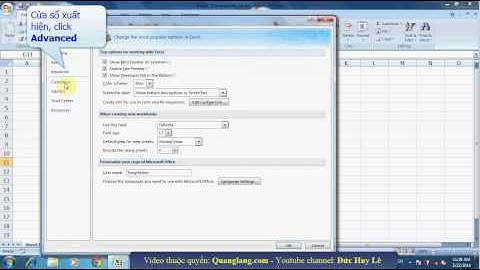 Đổi dấu chấm sang dấu phẩy trong Excel 2007