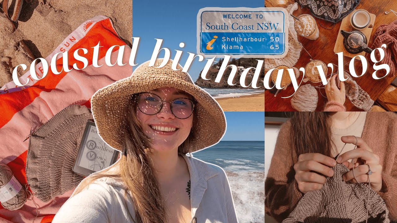 knit with me on the aussie coast ☀️ knitting vlog