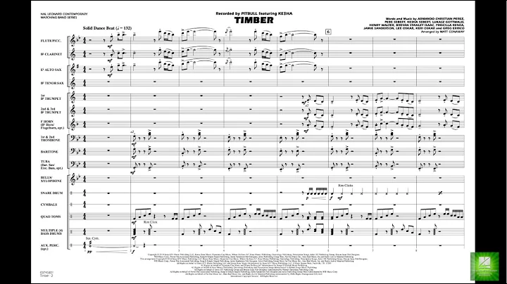 Timber by Pitbull feat. Ke$ha | Arr: Matt Conaway