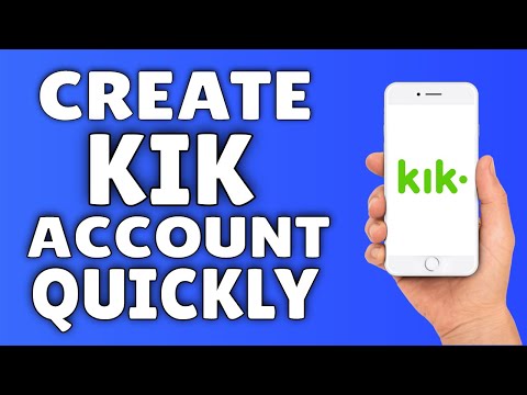 How do you create a new account on Kik?