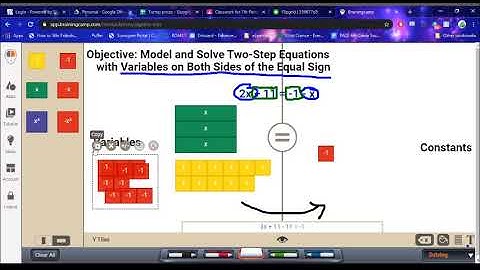 Modelling and Solve Two-Step Equations Using Algebra Tiles 3