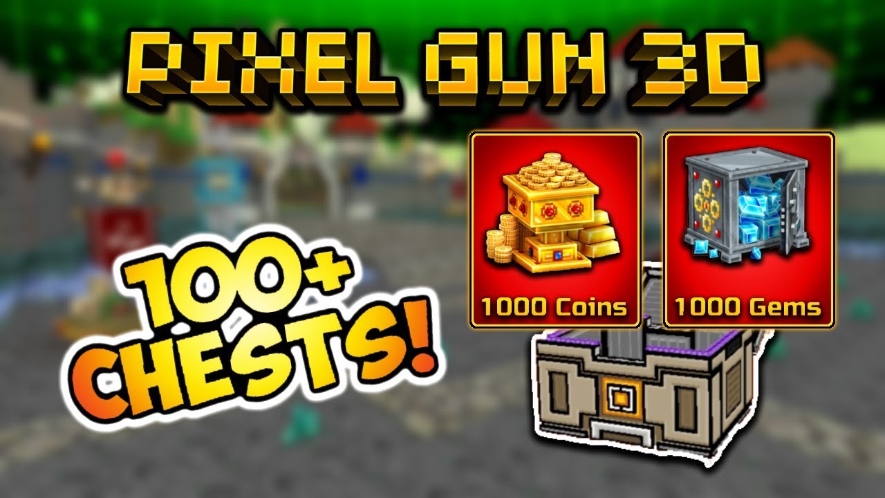 Pixel Gun 3D I OPENED OVER 100 NOVICE CHESTS! YouTube