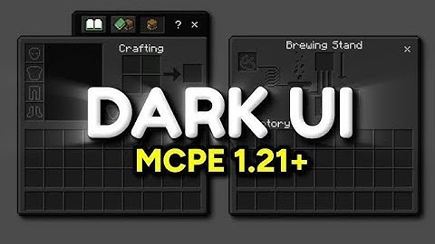 MCPE Dark UI Texture Pack 1.21+ | Smooth & Stylish Dark Inventory