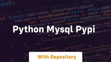 python mysql pypi
