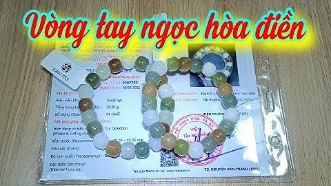 Đá ngọc hòa điền size 10,2ly rất đẹp 😍 386k 1 chiếc vòng tay có giấy kiểm định kèm theo