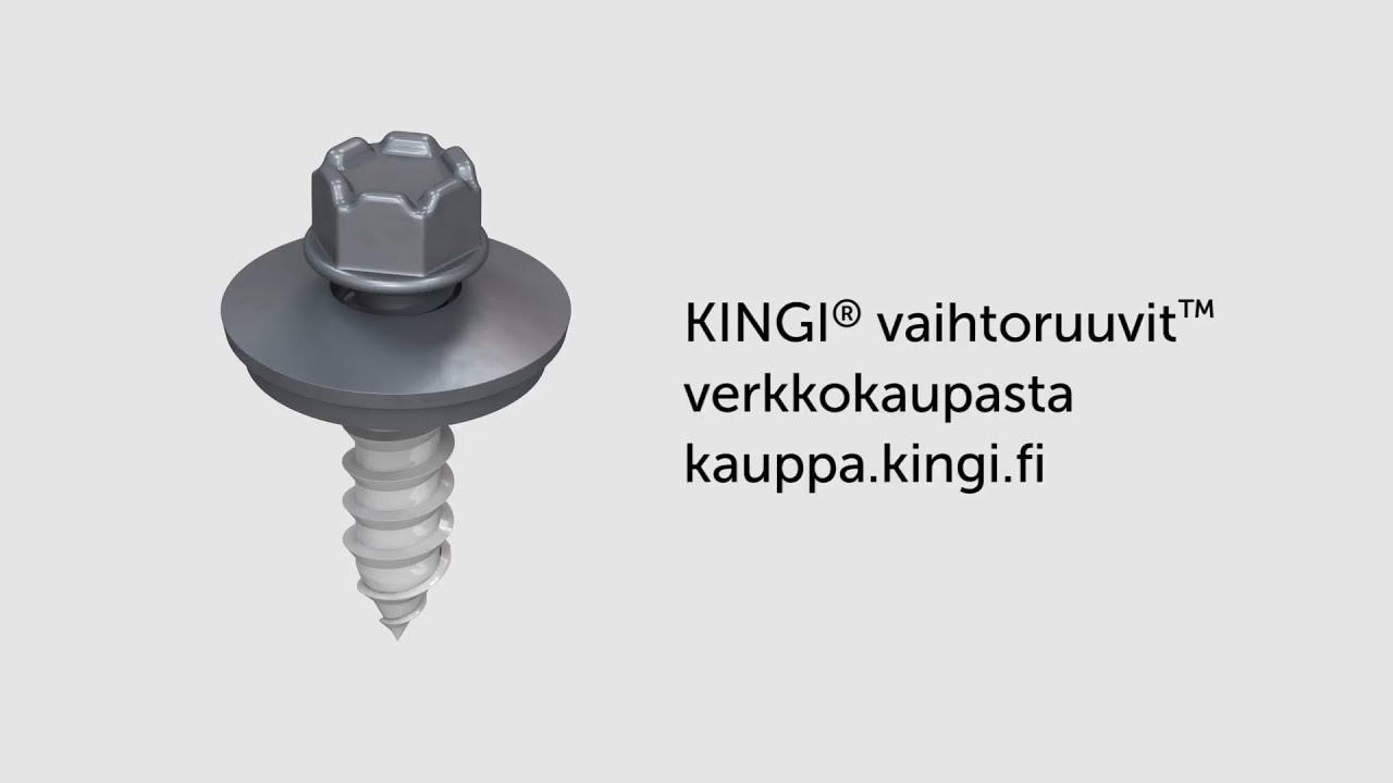 KINGI® vaihtoruuvi™ Näin vaihdat vanhat kateruuvit.