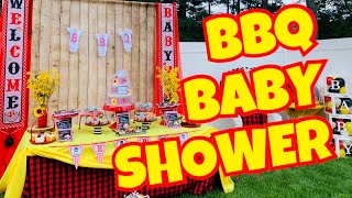 BABY SHOWER / OUTDOOR BABY SHOWER/ DIY DECORATIONS / BBQ BABY SHOWER/ BABY SHOWER DECOR
