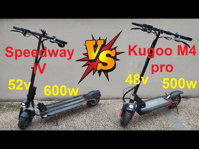 Kugoo M4 pro 500W 48V VS Speedway 4 600W 52V : Le combat des performances  et caractéristiques ! 