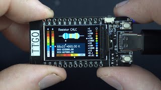 Band Resistor Color Code Calculator on TTGO T-Display (ESP32)