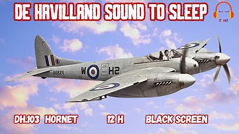 PROPELLER PLANE SOUND TO FALL ASLEEP FAST | SLEEP DEEPLY | BLACK SCREEN | DE HAVILLAND HORNET✈️😴