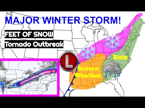 HUGE Winter Storm Heading to Central and Eastern US! Heavy Snow, Ice ...