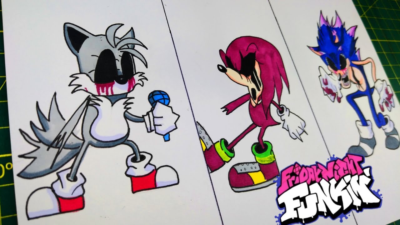 exe . sonic exe vs fnf  Desenhos de apaixonados, Desenhos de penteados,  Desenhos bonitos