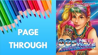 Page Through of Totally Outrageous 80's New Wave Coloring Book by Joshua Dunbar.