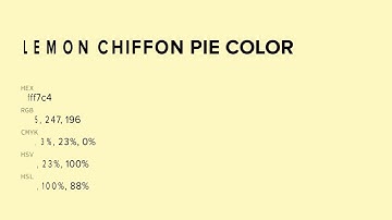 What color is Lemon Chiffon Pie ? #fff7c4 hex color - Yellow color- Warm color fff7c4