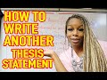 Thesis Statement Writing Quiz