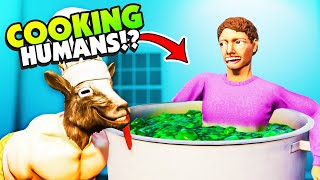 I COOKED HUMANS And Became the Best CHEF!  Goat Simulator 3