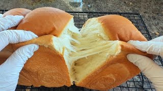 无糖牛奶吐司|不用种面一样柔软拉丝 Sugar-Free Bread Recipe, Super Soft even No Pre-Fermented Dough