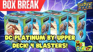 BOX BREAK | NEW DC Platinum By Upper Deck! 4 Blaster Boxes & An Awesome Pull! #boxbreak #dc #comics