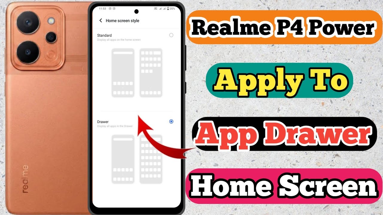 Realme P4 Power 5g App Drawer Setting Kaise On Kare // How To App Drawer Setting On Realme P4 Power 