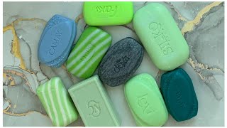 ASMR GREEN SOAP // cut dry soap // асмр сухое мыло #асмрмыло