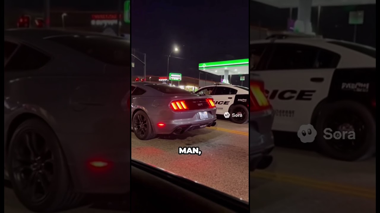 MUSTANG vs COP Charger 🥶🔥 