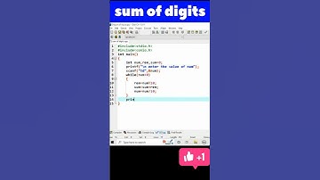 Sum of digits in c language // #shorts #coding #programming