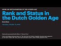 Rank and Status in the Dutch Golden Age