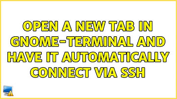 Ubuntu: Open a new tab in gnome-terminal and have it automatically connect via ssh