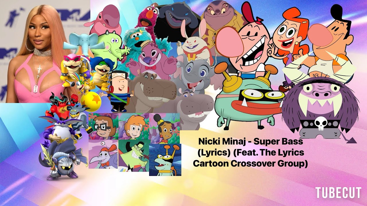 Nicki Minaj - Super Bass (Lyrics) (Feat. The Lyrics Cartoon Crossover Group)