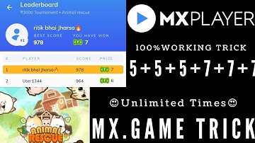 MX Player game Hack trick 100%WORKING TRICK