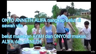 diary the onsu - ONYO ajak sahabat nya menangkap belut di sawah vila (3)