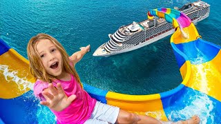 nastya and eva in a cruise adventure for children