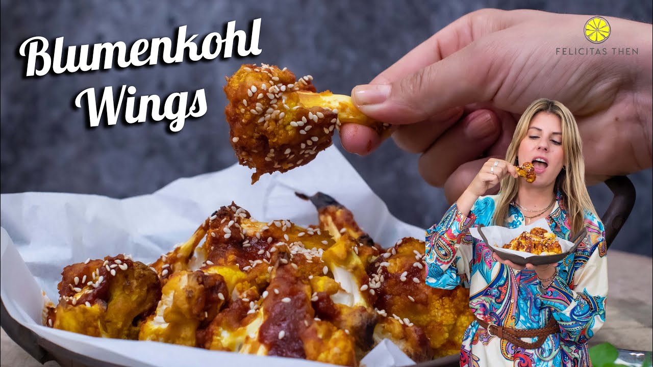 Blumenkohl Wings | vegetarische BBQ-Chicken-Wings | Felicitas Then