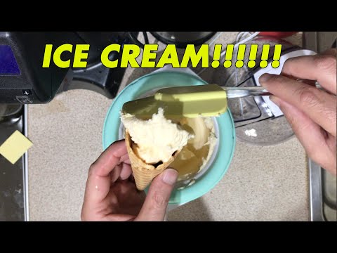 Мороженица, аппарат для приготовления мороженого Silver Crest SECM 12 C7 mint (полуавт., Германия), видео 2