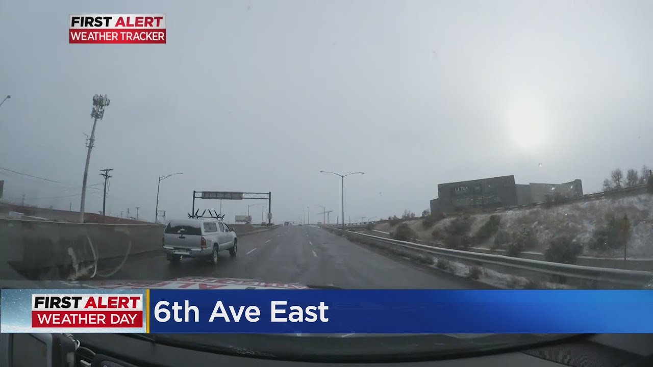 Overnight snow leads to slick road conditions in Denver - YouTube